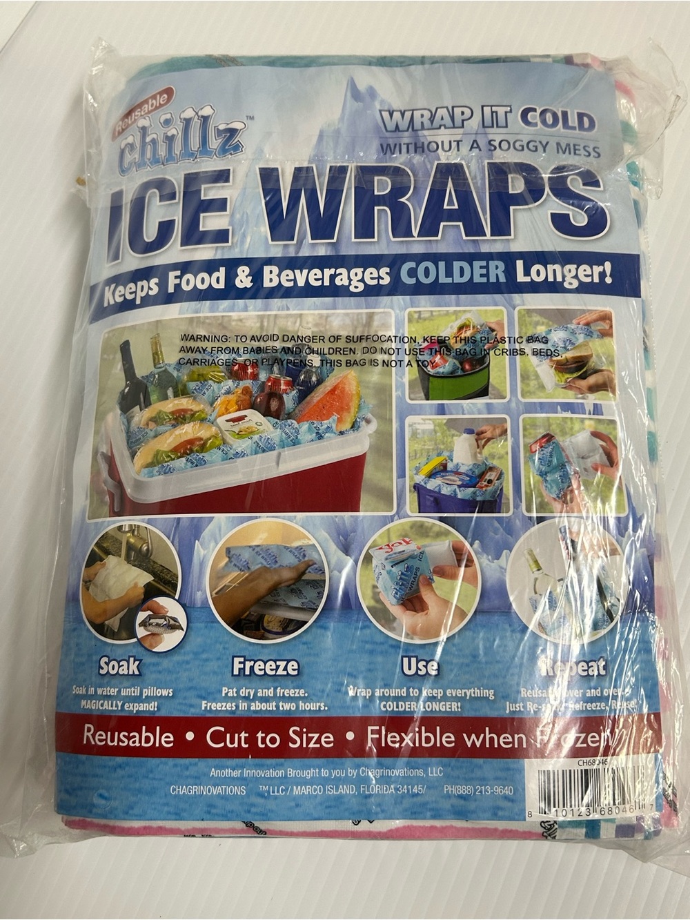 Chillz Ice Wraps Reusable Ice Sheets for Coolers Flexible Ice Blankets Freezer